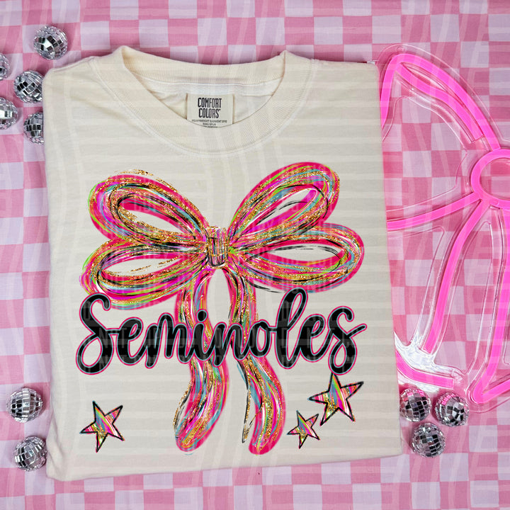 Whimsical Christmas Bows Mascots DTF Print