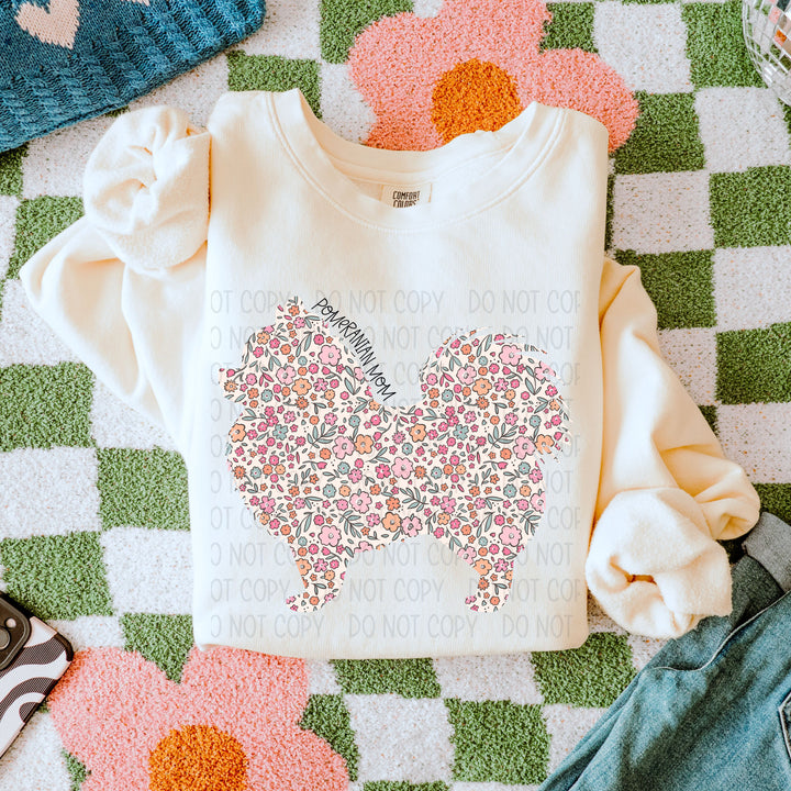 Dog Mom Floral DTF Print