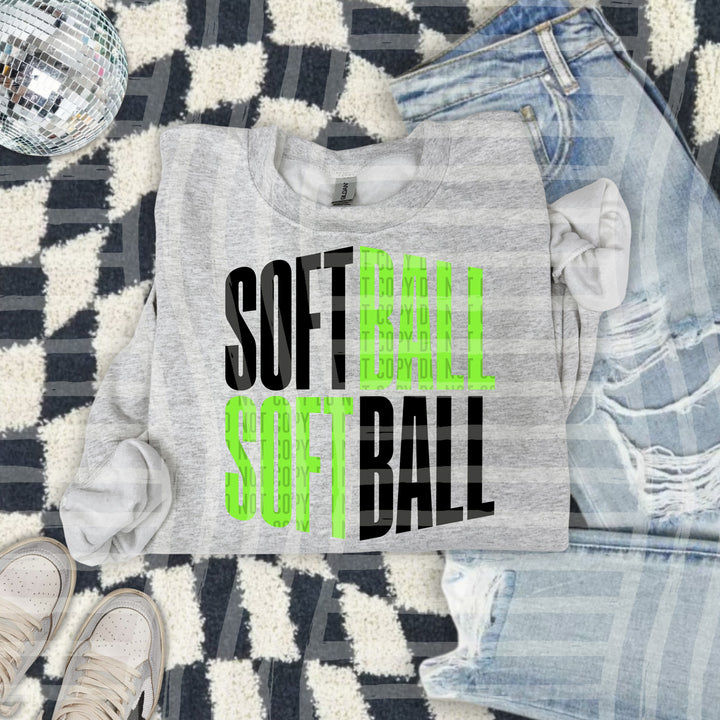 Softball Word Art DTF Print