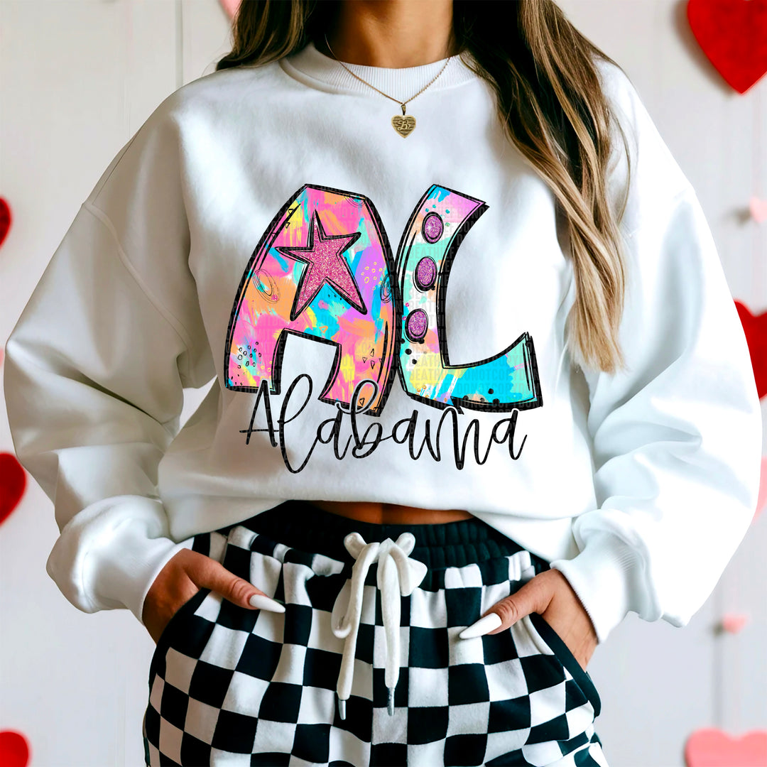 50 States Neon Splashes Collection DTF Print