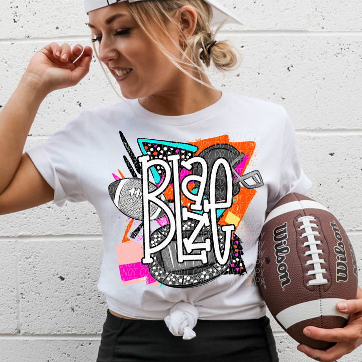 Bright Retro Football Mascots (Listing 1 of 2)