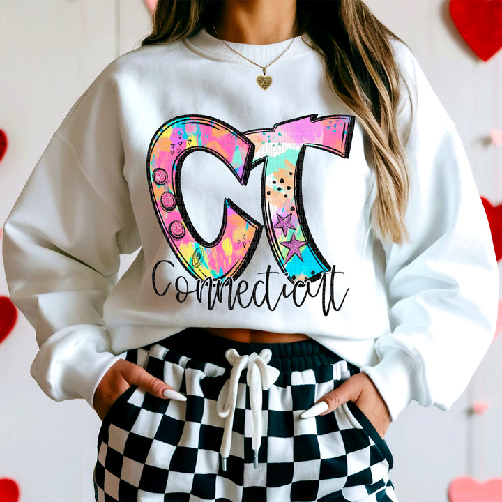 50 States Neon Splashes Collection DTF Print