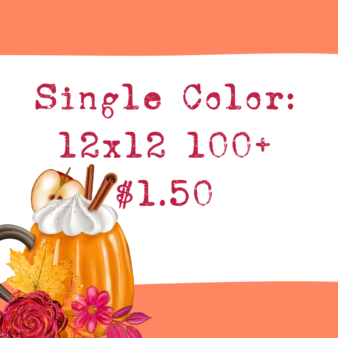 Custom Traditional Screens - (100+) One Color up to size 12x12