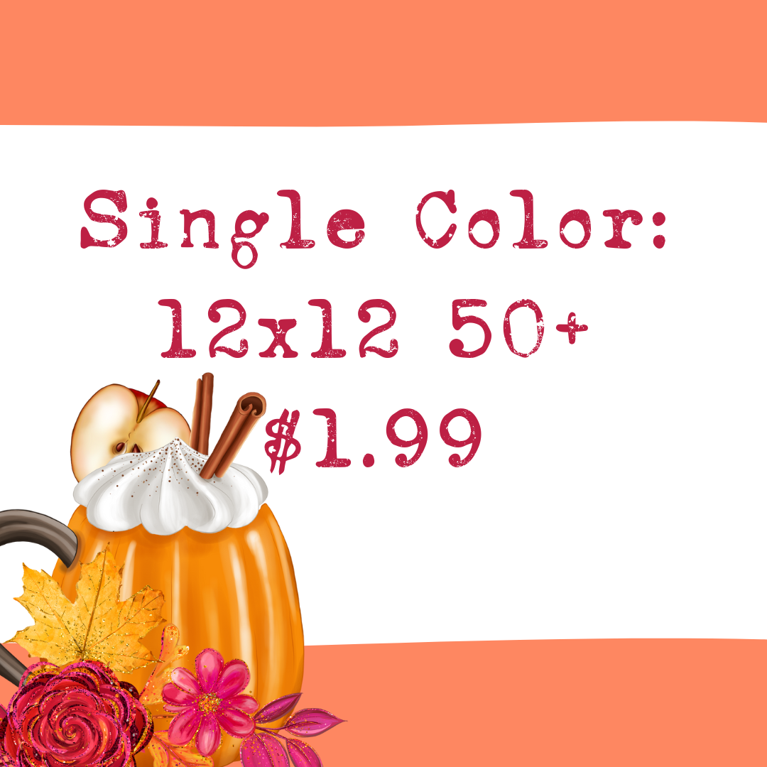 Custom Traditional Screens - (50+) One Color up to size 12x12