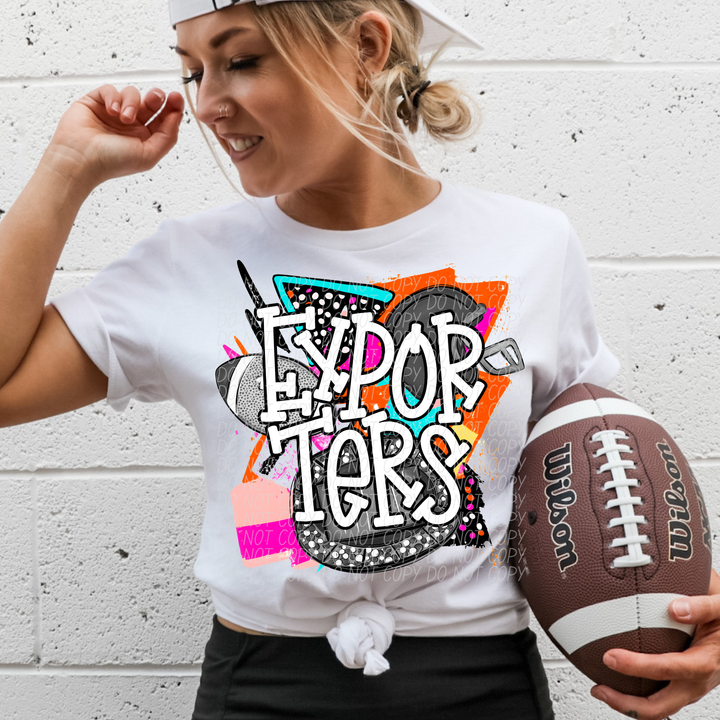 Bright Retro Football Mascots (Listing 1 of 2)