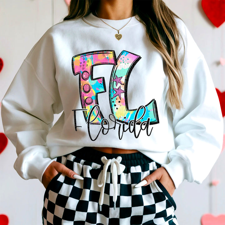 50 States Neon Splashes Collection DTF Print