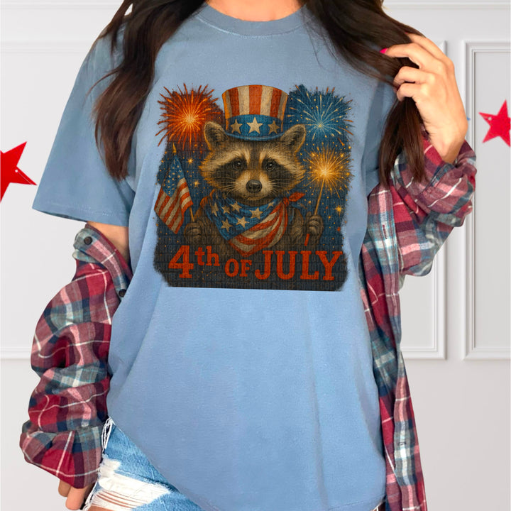 4th Of July Raccoon DTF Print