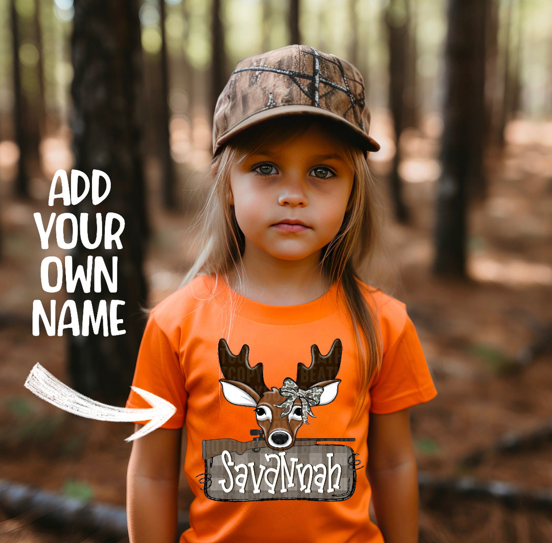 Custom Hunter Girl DTF Print