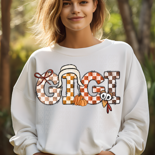 Thanksgiving Names DTF Print