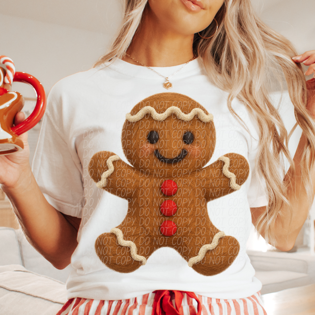 Gingerbread Man DTF Print