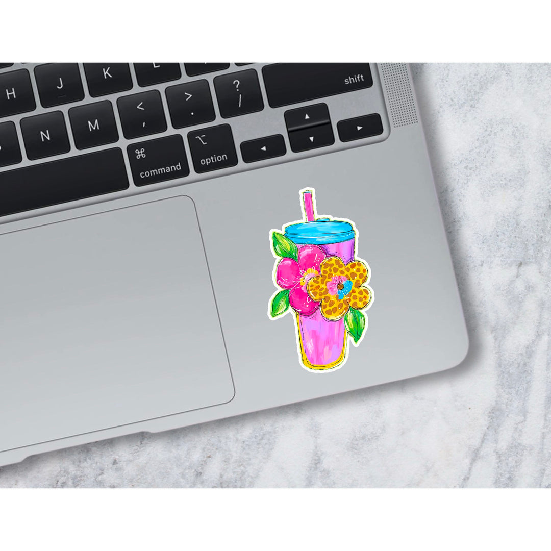 Summer Tumbler Die Cut Sticker