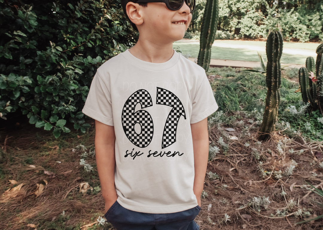 6 7 Checkered DTF Print