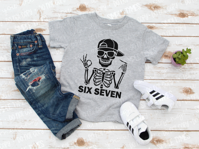 Six Seven Skeleton DTF Print