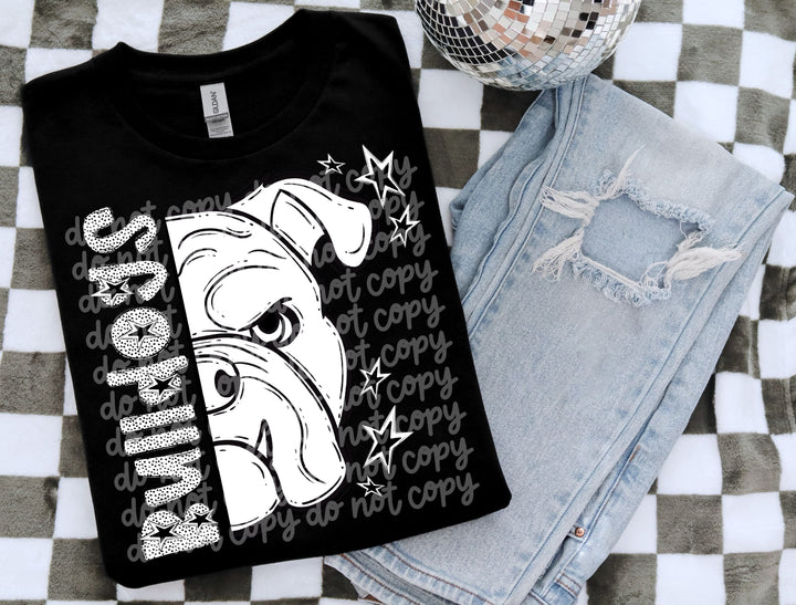 BW Dottie Mascots DTF Print