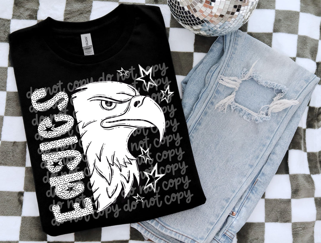 BW Dottie Mascots DTF Print