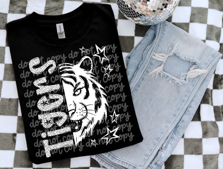 BW Dottie Mascots DTF Print