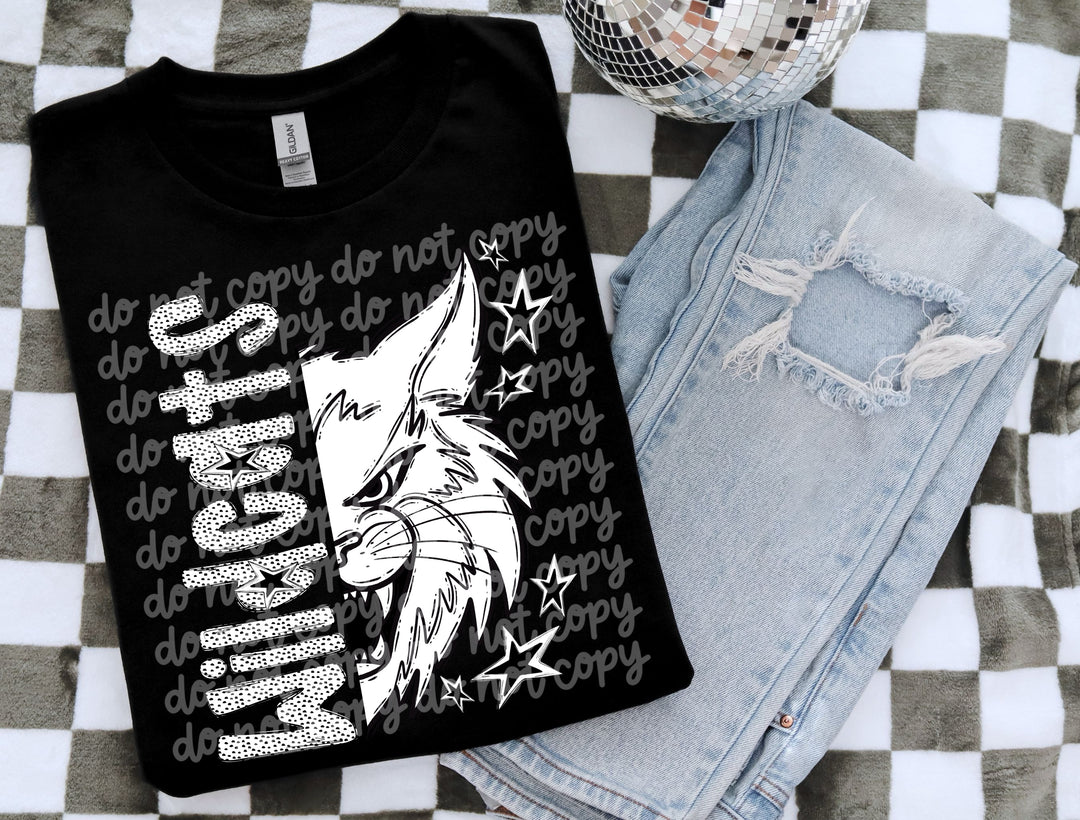 BW Dottie Mascots DTF Print