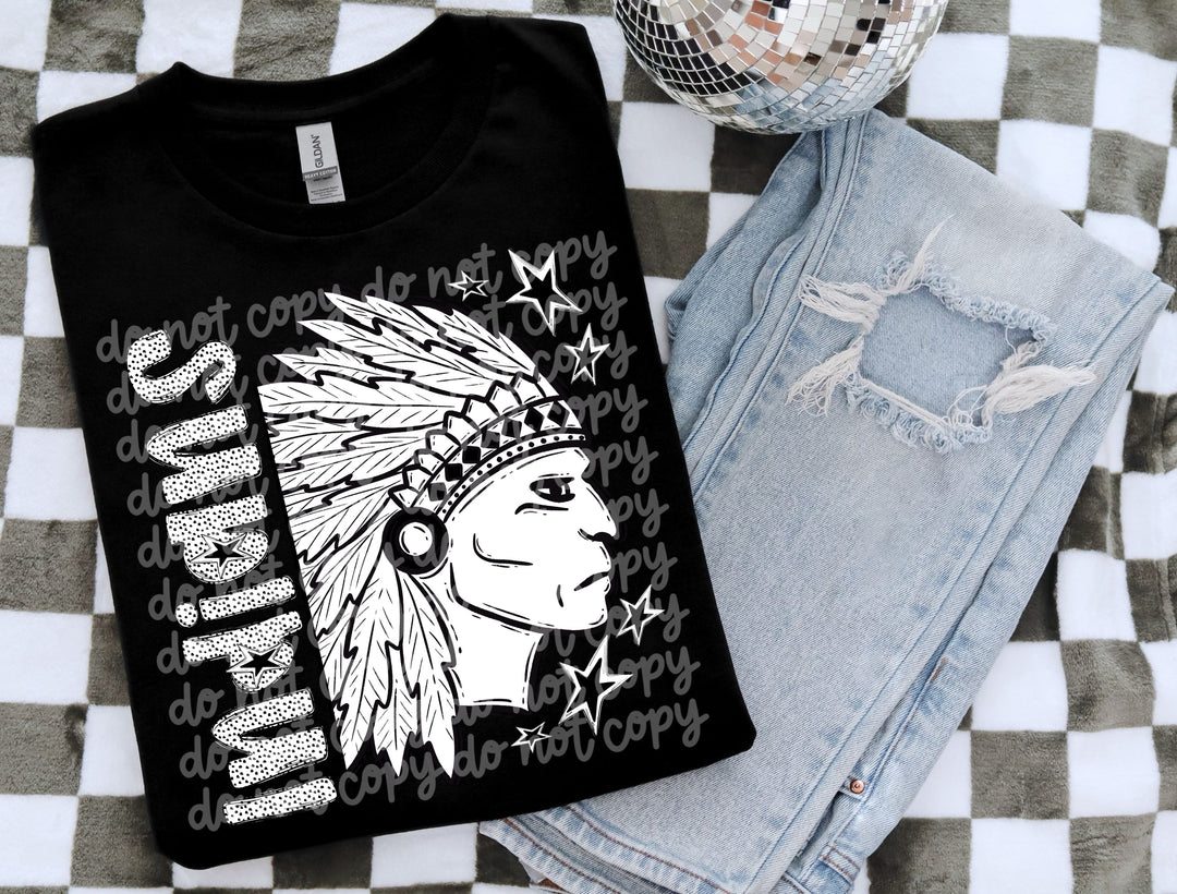 BW Dottie Mascots DTF Print