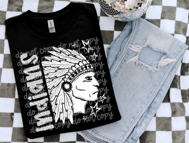 BW Dottie Mascots DTF Print