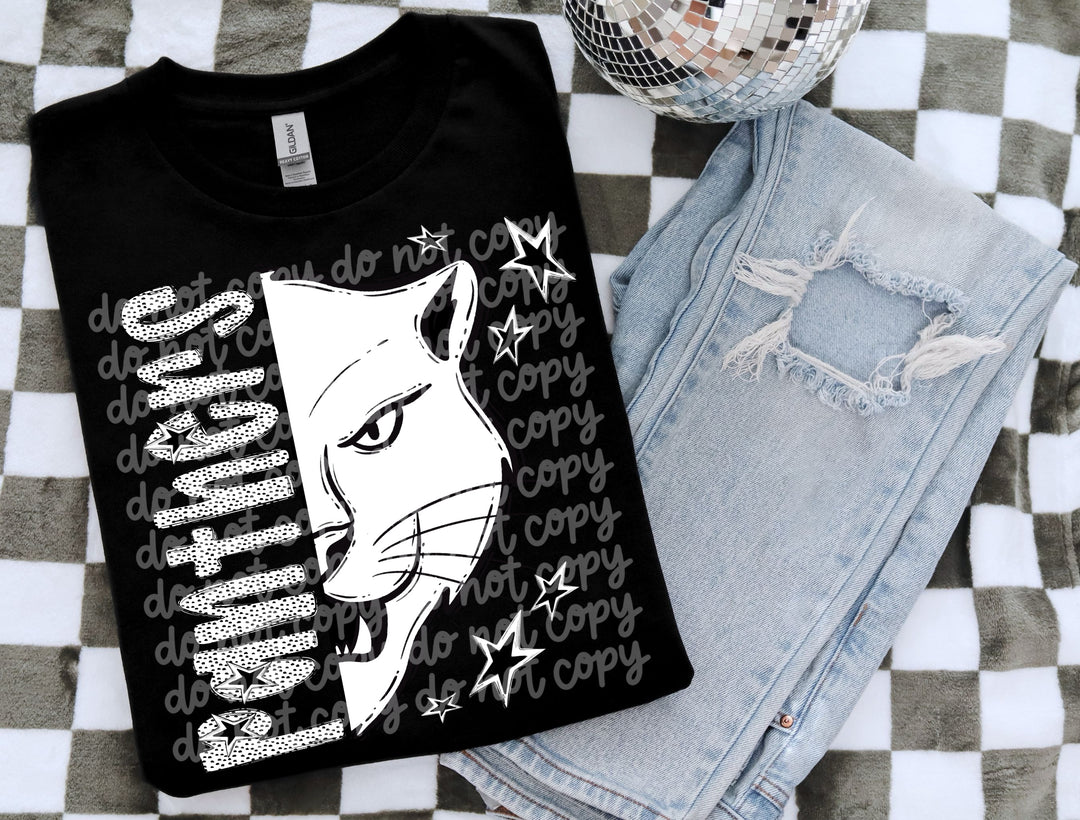 BW Dottie Mascots DTF Print