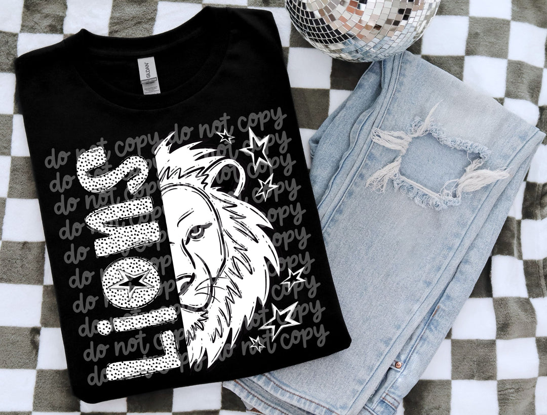 BW Dottie Mascots DTF Print