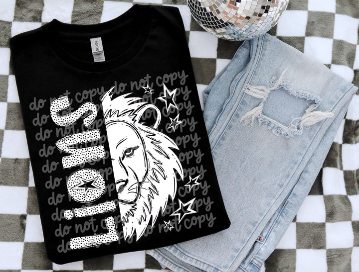 BW Dottie Mascots DTF Print