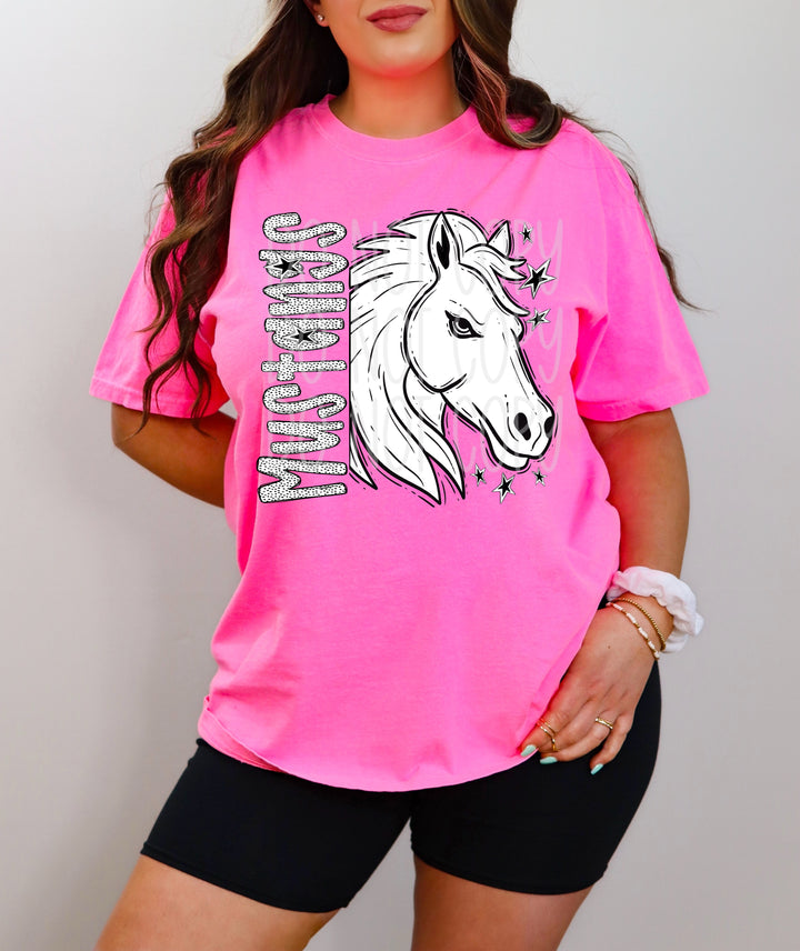 BW Dottie Mascots DTF Print