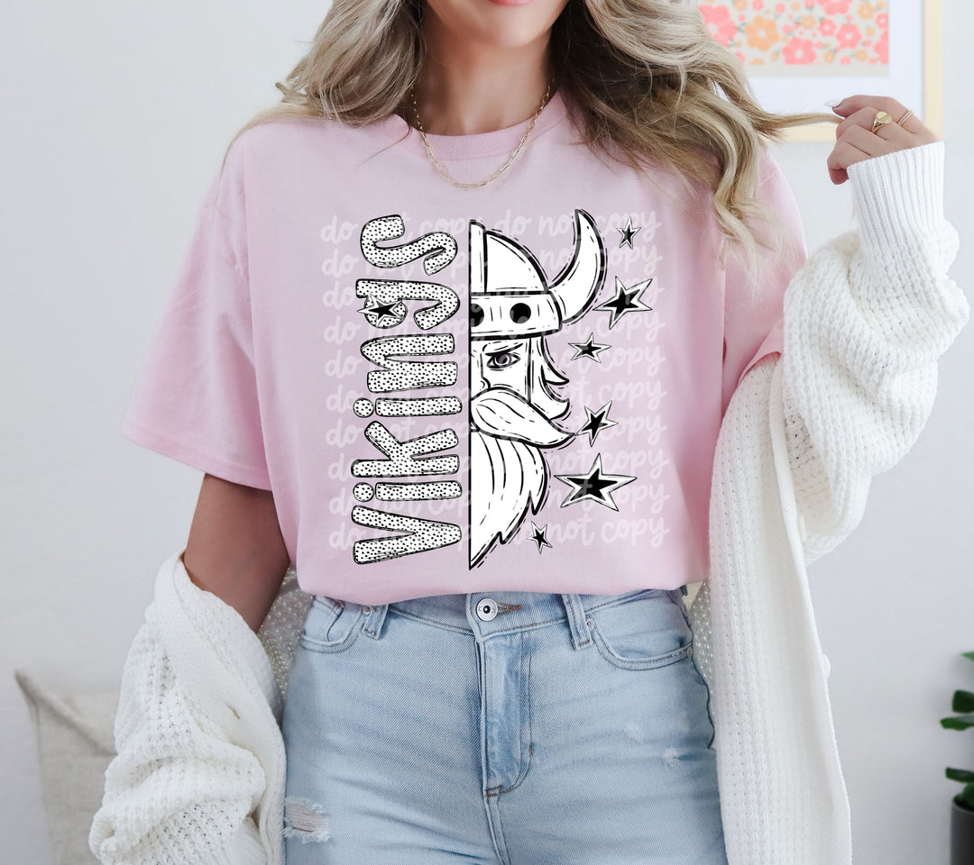 BW Dottie Mascots DTF Print