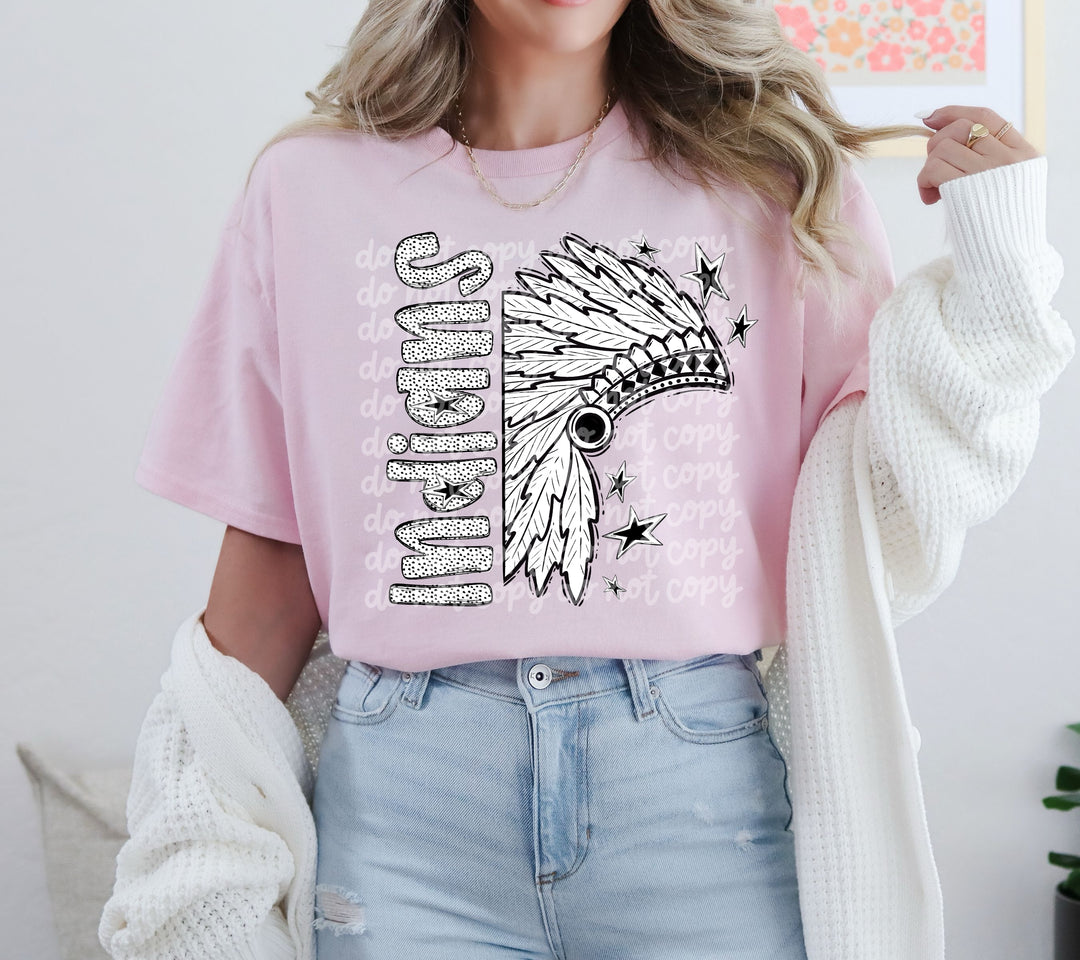 BW Dottie Mascots DTF Print