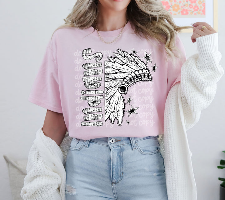 BW Dottie Mascots DTF Print