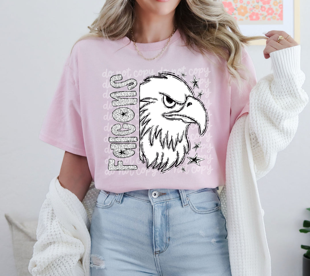 BW Dottie Mascots DTF Print