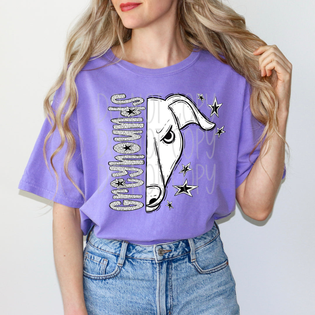 BW Dottie Mascots DTF Print