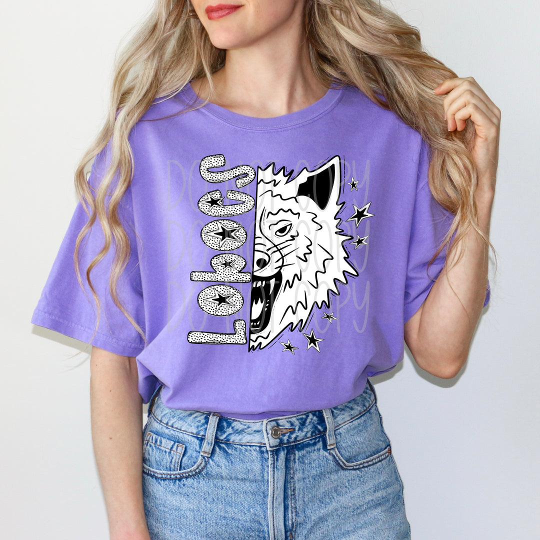 BW Dottie Mascots DTF Print