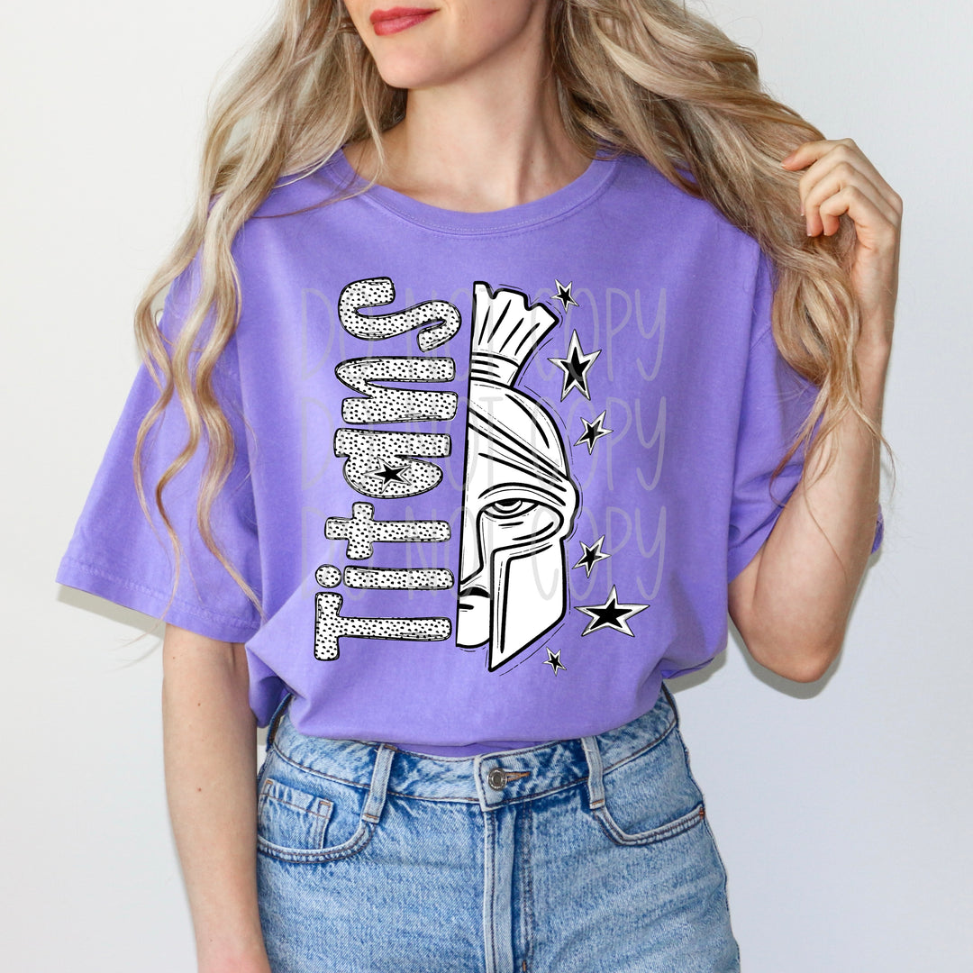 BW Dottie Mascots DTF Print