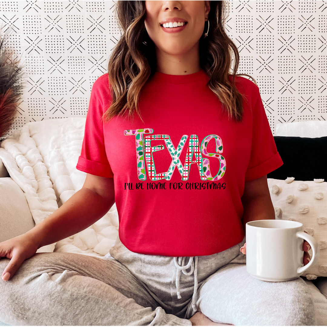 Home For Christmas Texas DTF Print