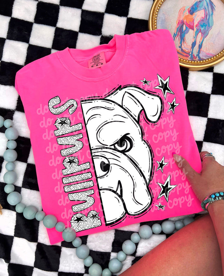 BW Dottie Mascots DTF Print