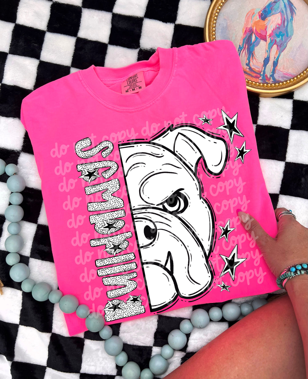 BW Dottie Mascots DTF Print