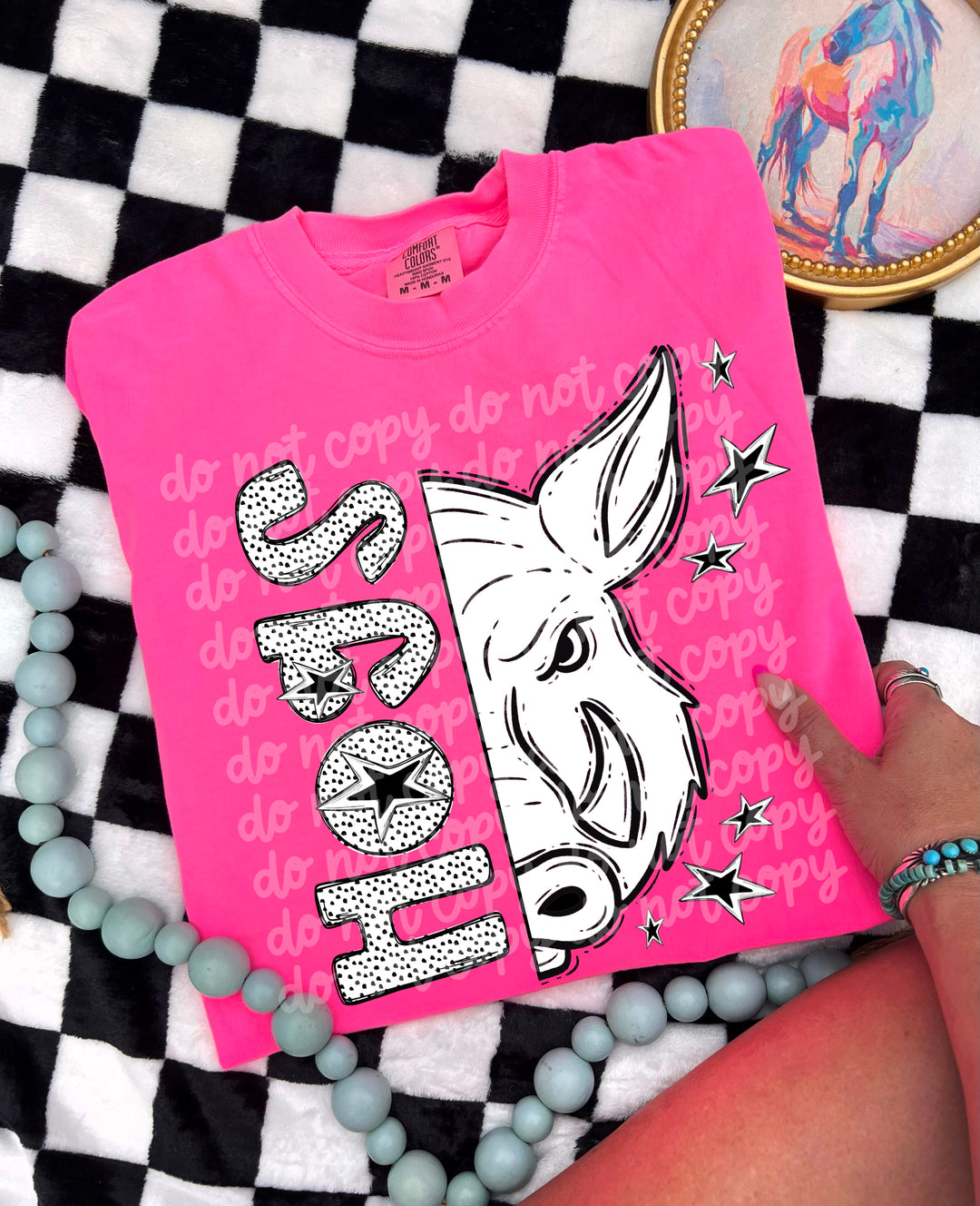 BW Dottie Mascots DTF Print