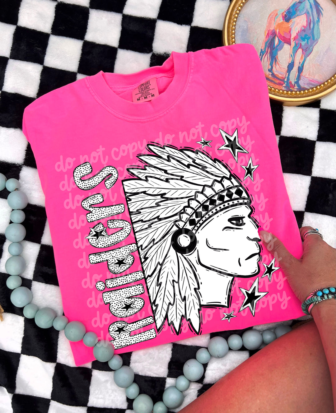 BW Dottie Mascots DTF Print