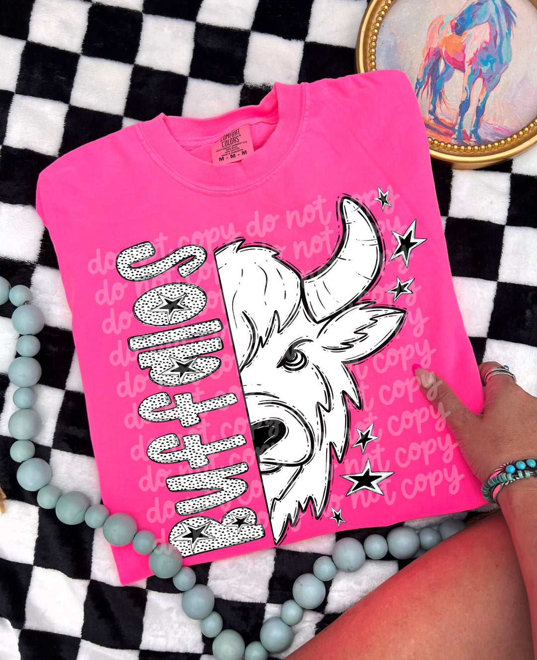 BW Dottie Mascots DTF Print