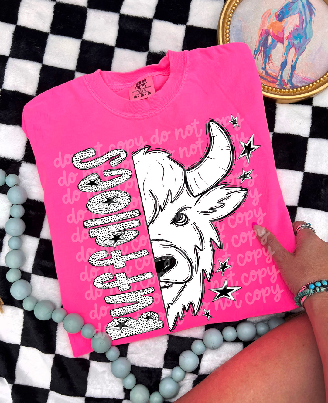 BW Dottie Mascots DTF Print