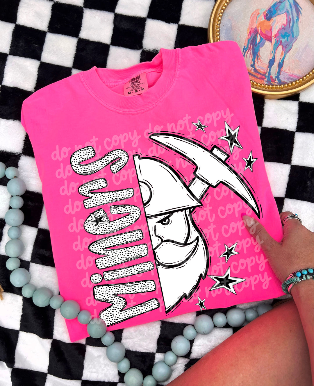 BW Dottie Mascots DTF Print