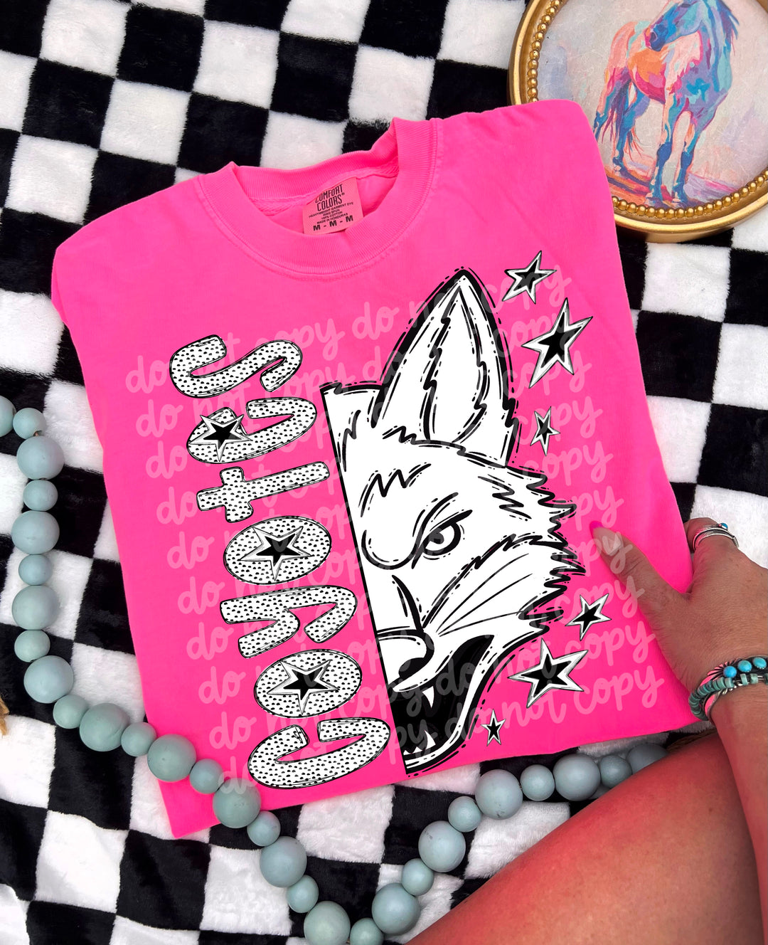 BW Dottie Mascots DTF Print