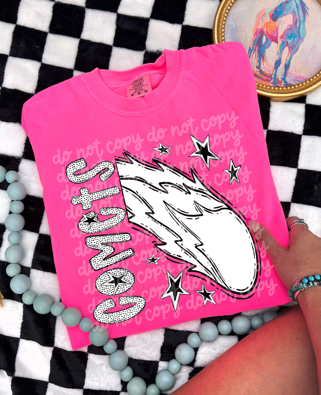 BW Dottie Mascots DTF Print