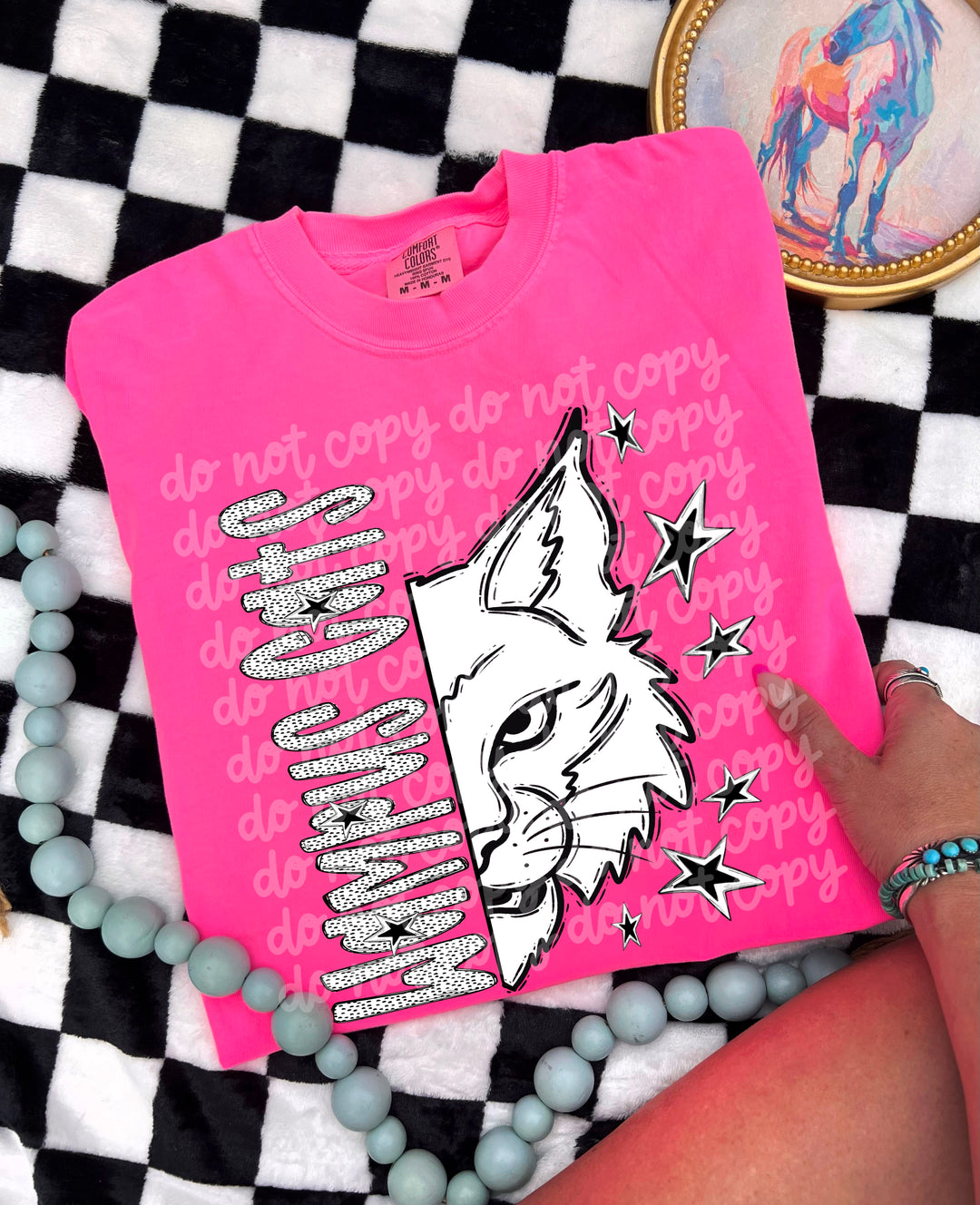 BW Dottie Mascots DTF Print