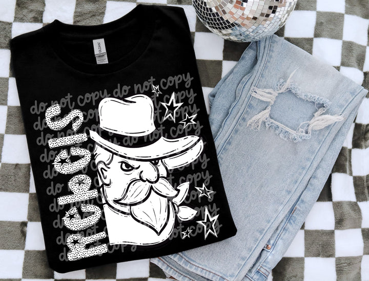 BW Dottie Mascots DTF Print