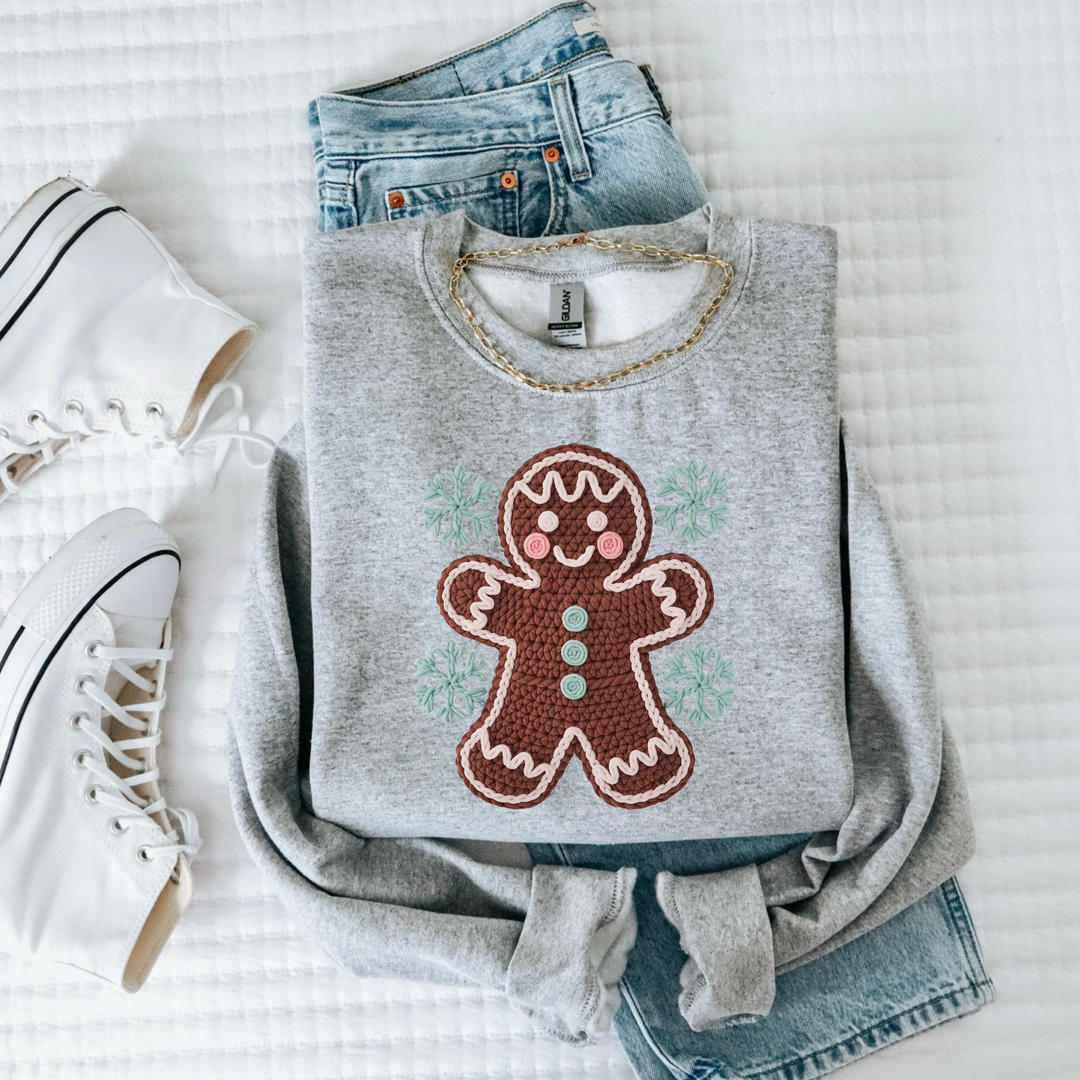 Crochet Gingerbread Man DTF Print