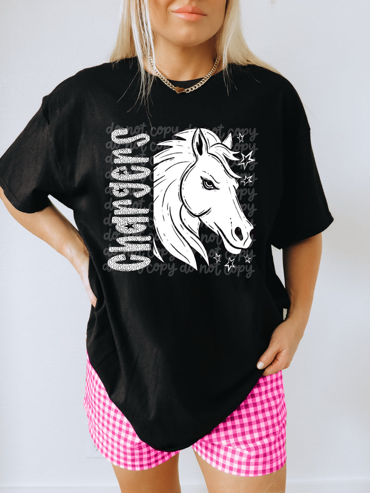 BW Dottie Mascots DTF Print