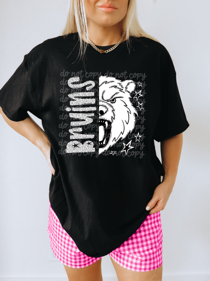 BW Dottie Mascots DTF Print