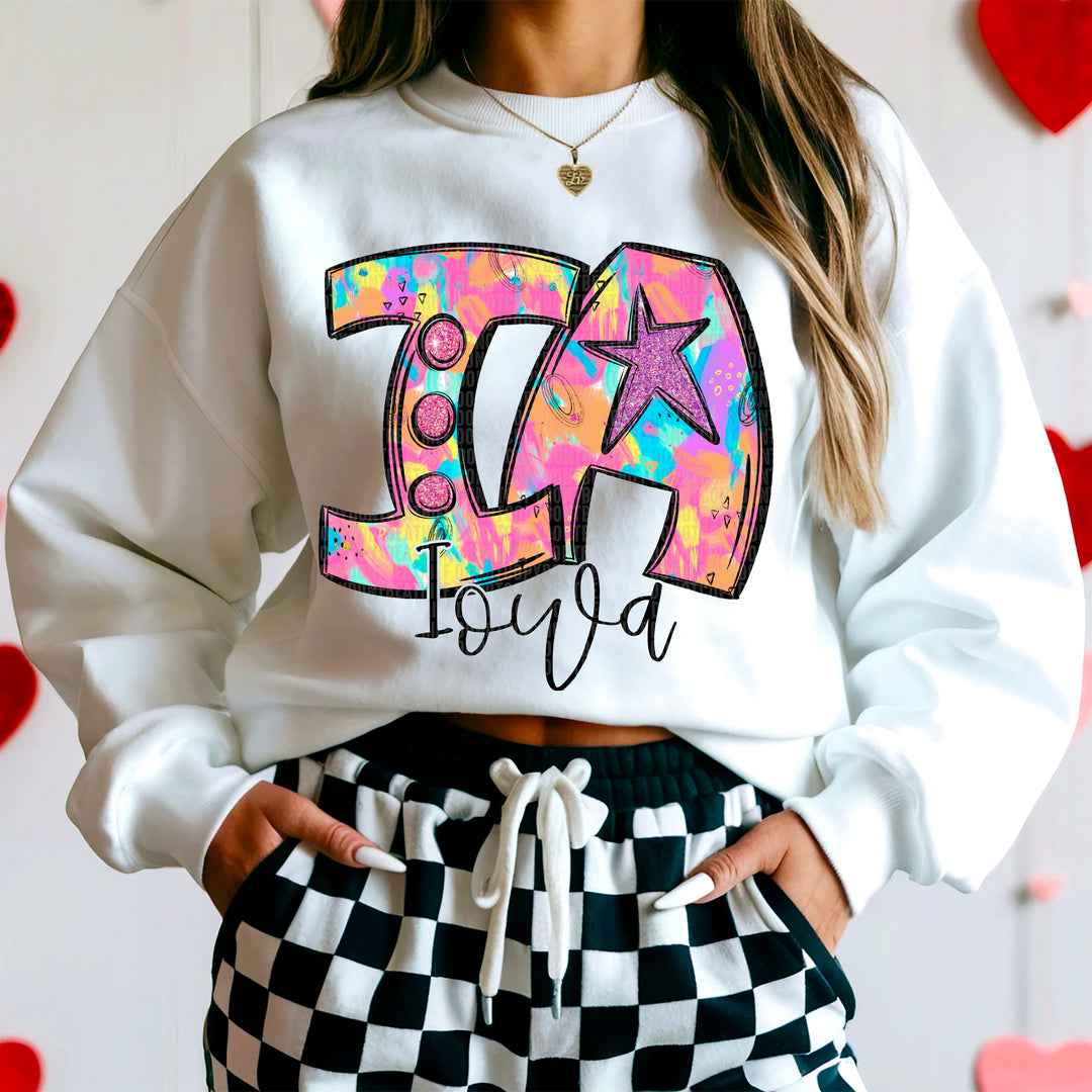 50 States Neon Splashes Collection DTF Print